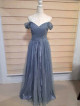 Pastel-Dusty Blue Tulle Gowns