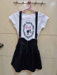 Fralific black jumper skirt for girls