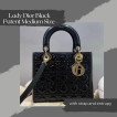 Authentic Lady Dior Black Patent