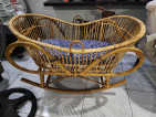 Rattan rocking basket