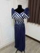 Navy Blue Filipiniana gown