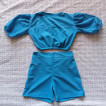 PUFF SLEEVE TOP WITH SHORT