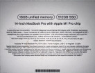 14-inch Macbook Pro 512 GB SSD