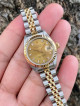 ROLEX Lady Datejust Champagne Diamond Steel & Gold Jubilee