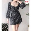 korean puff sleeve dress