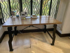 Iron and Wooden Worktable