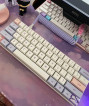KT1 keycaps purple and pink