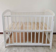 Katoji Wooden Crib White Baby Crib