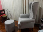 Accent Chair with Ottoman