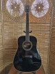 Washburn Black Night Series Dreadnought Electro Acoustic Guitar Solid Top