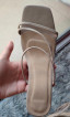 2 inch block heels in nude pink