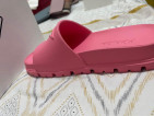 Onhand Authentic Pre-owned Begonia Pink Rubber Slides