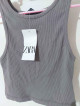 Zara racer back top gray Small- Brandnew