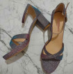 Glitter Sandals 2inch heels - Purple and Silver