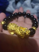 24k Gold Piyao with Money Balls and Onyx beeds
