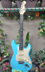 SALE! CLIFTON EGUITAR(INDIE COLOR SKYBLUE) ALMOST NEW .WITH PADDED CLIFTON GIGBA