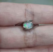 S925 Australian White Opal Ring