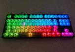 DARK ALIEN K87 TRANSPARENT MECHANICAL KEYBOARD BLACK