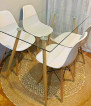 Scandinavian Dining Table and Chairs.