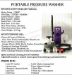 Fujihama Portable High Pressure Washer HPW 201