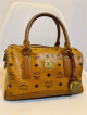 Mcm Cognac Boston Bag