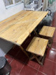 Used Foldable Table with 2 Chairs Palochina Varnished