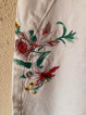 ZARA womens embroidered white denim pants