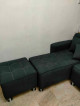 L shaped sofa black