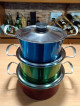 3-Piece Metallic Colorful Stainless Steel