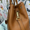 Authentic Sisley Two Way Bag Saffiano Leather