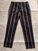 Uniqlo ezy ankle pant stripes navy blue