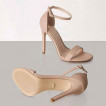 Minimalist Stiletto Heeled Ankle Strap Sandals