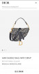 Dior Saddle Bag