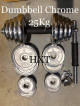 CHROME DUMBBELL SET