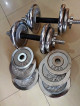 Dumbbell set chrome cast iron for takeall