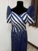 Navy Blue Filipiniana gown