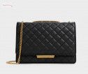 Quilted Chain Bag Black