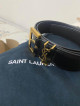 YSL Cassandre Belt with Square Buckle in Smooth Leather