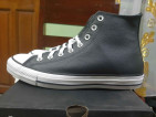 Mens converse chuck taylor all star faux leather hi 'black/white'