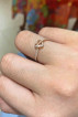 Minimalist diamond knot ring