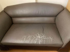 2-SEATER URATEX LEATHER SOFA