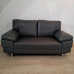 Gray Leatherette Sofa (Uratex foam)