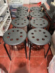 Used Ikea Marius Stool Chair Black 8 pcs available