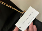 Charles & Keith Black Chain Sling Bag